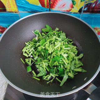 猪油炒空心菜的做法步骤：4
