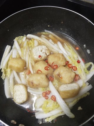 ????简单开胃小菜????油豆腐焖娃娃菜的做法步骤：6