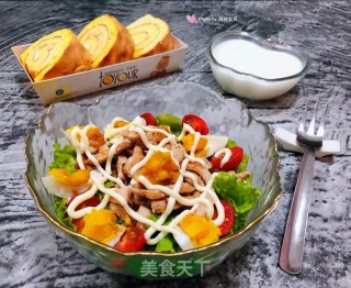#清凉消暑#鸡胸肉蔬菜沙拉的做法步骤：12