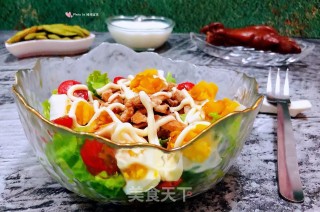 #清凉消暑#鸡胸肉蔬菜沙拉的做法步骤：15