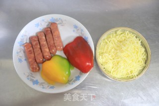 无油脆底香肠披萨的做法步骤：3