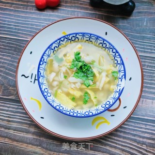 白玉菇蛋皮汤的做法步骤：13