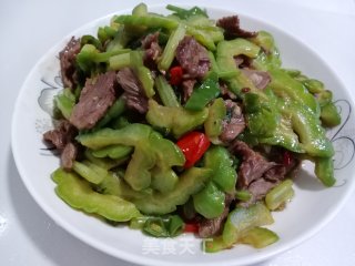 苦瓜炒牛肉的做法步骤：10