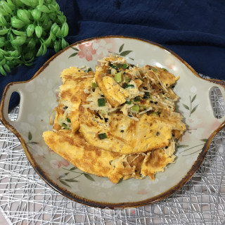 香葱鸡蛋煎金针菇的做法步骤：8