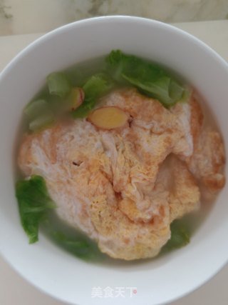 蛋饼菜叶汤的做法步骤：6