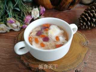 紫薯芋圆酒酿鸡蛋的做法步骤：5
