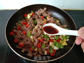 小炒牛肉的做法步骤：14