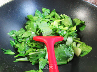 鸡蛋菜芯面疙瘩的做法步骤：7