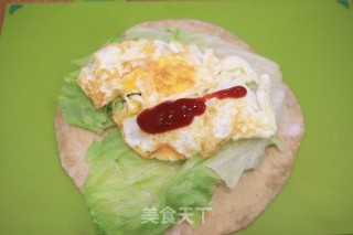 早餐饼之煎蛋全麦薄饼的做法步骤：9