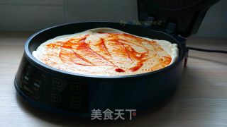 用饼铛做鸡肉披萨的做法步骤：4