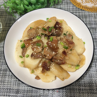 五花肉炒年糕的做法步骤：7