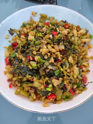 酸菜小笋肉末的做法步骤：7
