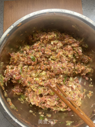 黄瓜猪肉虾皮饺的做法步骤：7