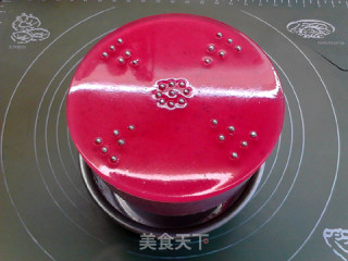 镜面蔓越莓慕斯蛋糕的做法步骤：21
