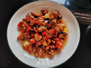剁辣椒炒鸡的做法步骤：8