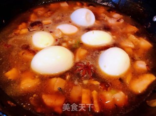 #鸡蛋#香菇鸡蛋卤肉饭的做法步骤：11
