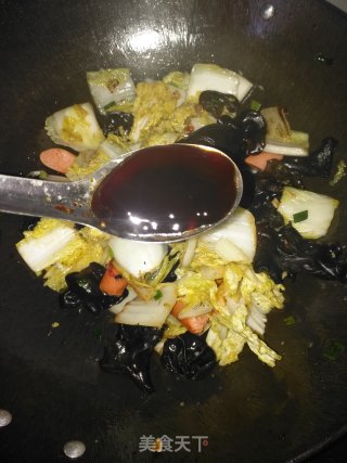 白菜火腿豆腐煲的做法步骤：12