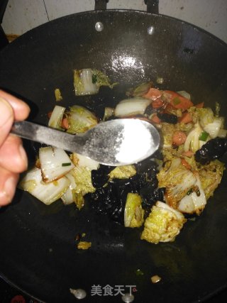 白菜火腿豆腐煲的做法步骤：13