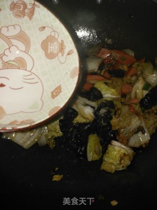 白菜火腿豆腐煲的做法步骤：14