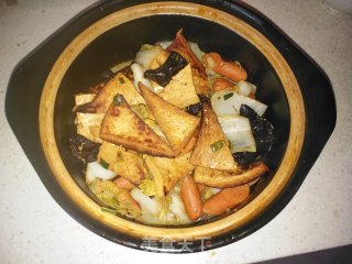 白菜火腿豆腐煲的做法步骤：17
