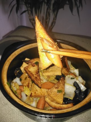 白菜火腿豆腐煲的做法步骤：18