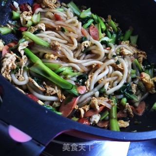 鸡蛋火腿炒土豆粉的做法步骤：10