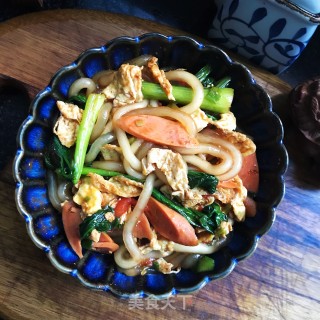 鸡蛋火腿炒土豆粉的做法步骤：11