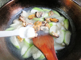 淡菜夜开花面疙瘩的做法步骤：11