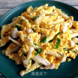 白玉菇滑蛋的做法步骤：15