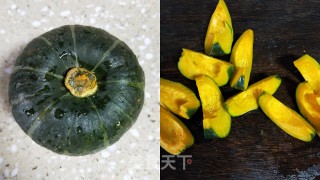 焗南瓜的做法步骤：1