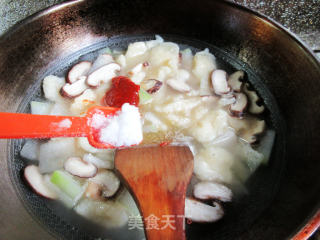 香菇冬瓜面疙瘩的做法步骤：7