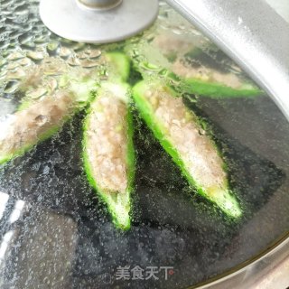 秋葵酿肉的做法步骤：12