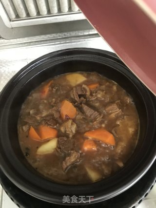 土豆胡萝卜炖牛腩的做法步骤：9