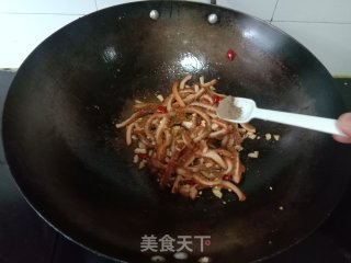 小炒卤牛肚的做法步骤：6
