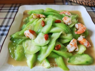 虾仁烩丝瓜的做法步骤：9