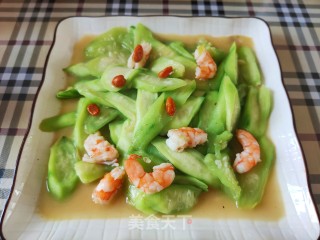 虾仁烩丝瓜的做法步骤：10