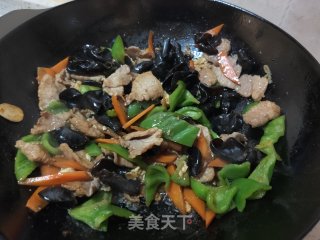 青椒木耳炒肉片的做法步骤：14