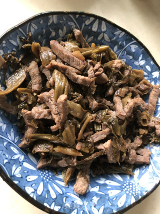 咸菜炒牛肉丝的做法步骤：5
