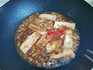 肉末香煎豆腐的做法步骤：6