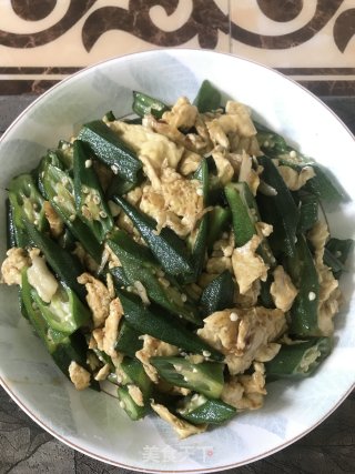 秋葵炒鸡蛋的做法步骤：10