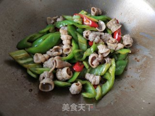 尖椒炒鱼肚的做法步骤：14