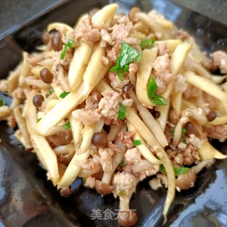 肉末蟹味菇炒茭白的做法步骤：20