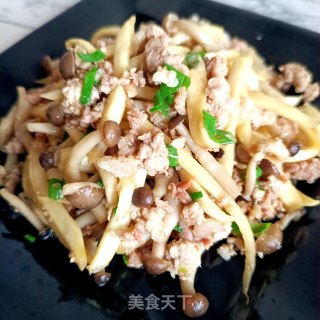 肉末蟹味菇炒茭白的做法步骤：21