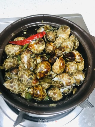 砂锅焖花螺的做法步骤：8