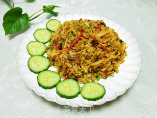 鸡丝炒饭的做法步骤：10