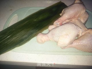 粽叶包鸡的做法步骤：1