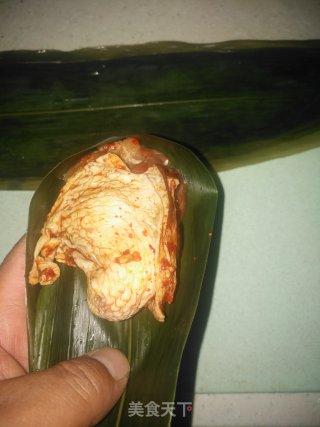 粽叶包鸡的做法步骤：4