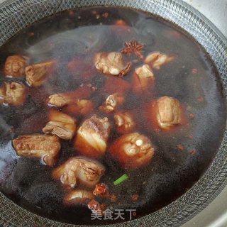茭白冻豆腐烧排骨的做法步骤：15