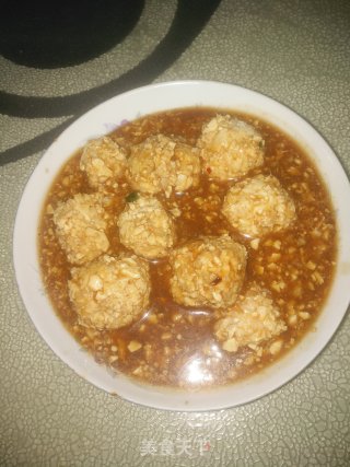 糖醋鸡肉丸子（少油版）的做法步骤：6