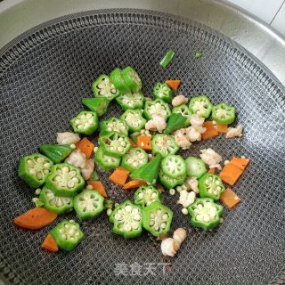 秋葵虾仁滑蛋的做法步骤：14